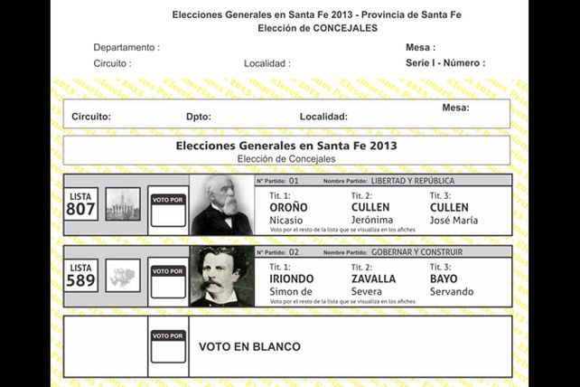 Elecciones 2013: ya están las boletas para el simulacro electoral escolar