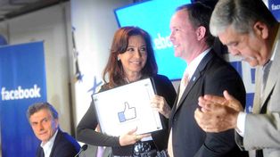 Cristina y Macri estuvieron juntos en la inauguración de las oficinas de Facebook