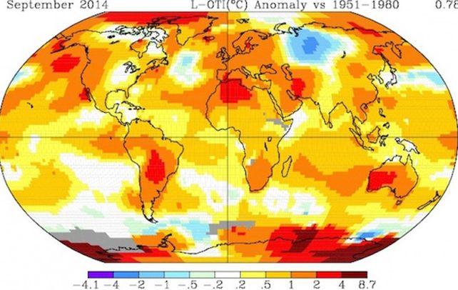 Según la Nasa, 2014 fue el año más caluroso registrado en el planeta