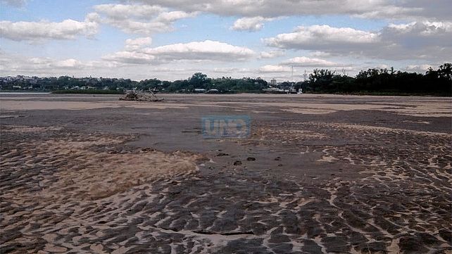 Bajante: grupo de canotaje cruzó el río Paraná caminando
