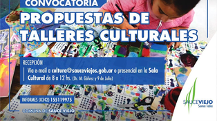 Continúa abierta la convocatoria para dictado de talleres culturales