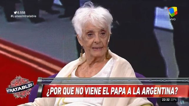 Fernández Meijide: No va a terminar la grieta porque venga el Papa