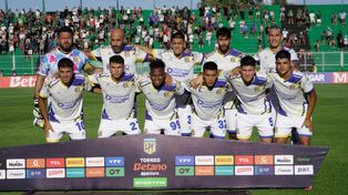 El once de Rosario Central en San Juan, que contó con seis de los que fueron titulares en la final de la Copa de la Liga 2023.
