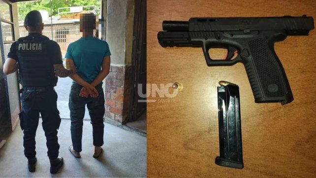 Terminó preso por dispararle a un trabajador y le incautaron un arma de guerra y una camioneta blanca