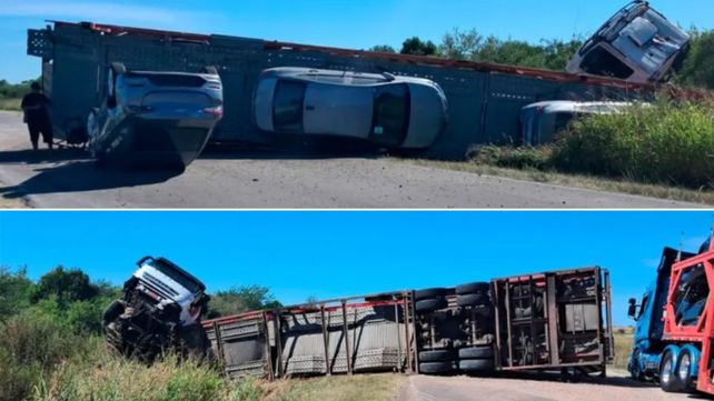 El vuelco se produjo en el kilómetro 151 de la ruta 6