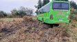 Un colectivo despistó en la Ruta 12 luego de chocar una rueda desprendida