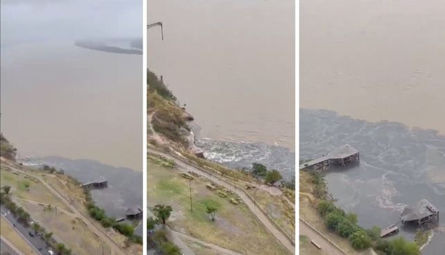 Un video difundido por la Asociación Civil Comunidad Islera reveló la mancha oscura que se forma en el Paraná frente a Rosario cuando llueve.&nbsp;