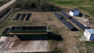 En Vila, Santa Fe, está la primera planta cloacal alimentada con energía solar del país