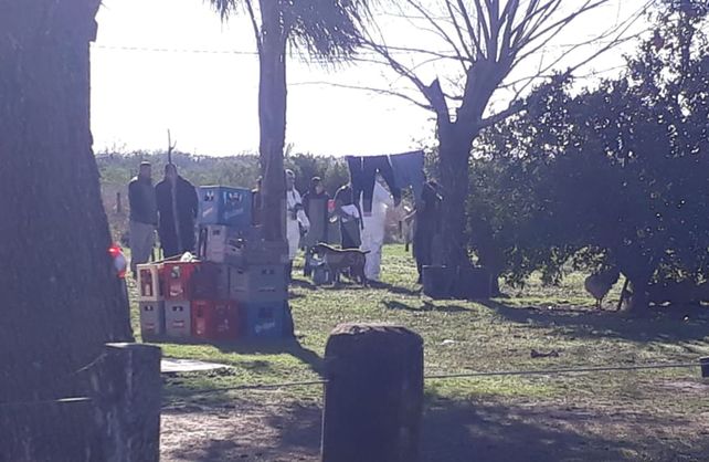 Imágenes del trabajo de la PDI en el lugar dónde encontraron el cuerpo del niño.&nbsp;