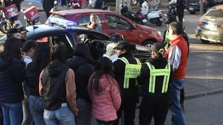 Una chica fue demorada tras insultar a agentes de seguridad.