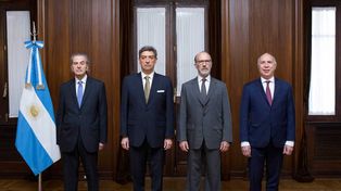 Los cortesanos Juan Carlos Maqueda, Horacio Rossati, Carlos Rosenkrantz y Ricardo Lorenzetti.