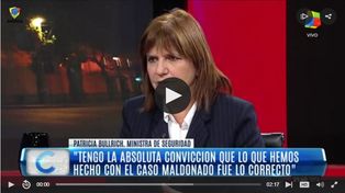 Bullrich dijo que si Macri le pidiera que de un paso al costado por caso Maldonado, lo hará