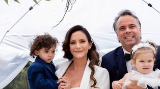 Lucha Aymar y Fena González con sus hijos Félix y Lupe.