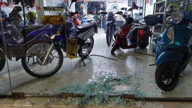 El local de venta de motos robada en la madrugada en barrio Barranquitas&nbsp;
