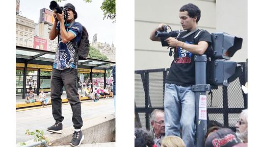 Camarazo en Paraná en solidaridad con el fotógrafo Pablo Grillo