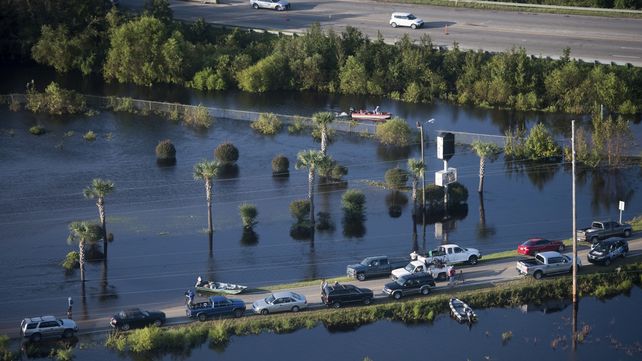 Imágenes del devastador paso del huracán Florence por Carolina del Norte