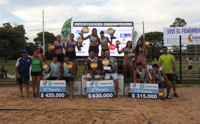 El podio final del certamen que tuvo lugar en Cerrito.