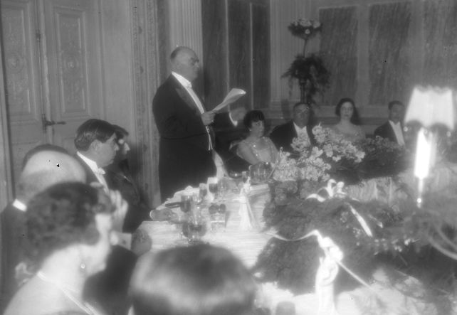 Discurso del presidente Marcelo T. de Alvear en la cena del Jockey Club. Colección Chiavazza.