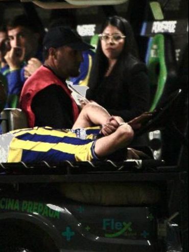 Gaspar Duarte se lesionó solo, en la rodilla derecha, y temen que pueda ser grave