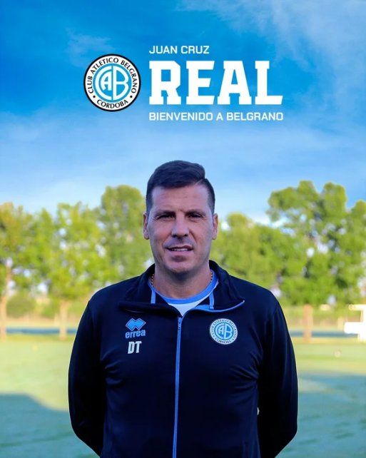 Belgrano anunció a Juan Cruz Real como su nuevo entrenador