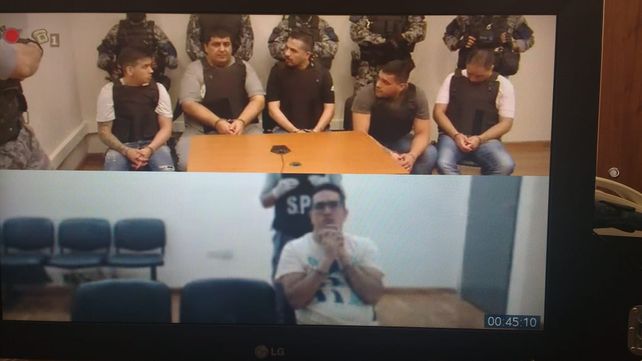 Algunos de los condenados estuvieron presentes y Guille lo vio por videoconferencia desde la prisión.