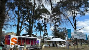La Municipalidad de Venado Tuerto comparte su stand con el del gobierno de la provincia de Santa Fe.