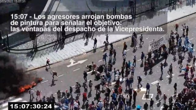Una escena del video que Cristina presentó como prueba.&nbsp;