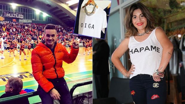 Hernán Caire acusó a la hija de Maradona de plagiarle el diseño de la remera.