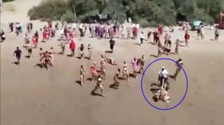 Guardavidas discutieron en una competencia en la playa y hubo una batalla campal