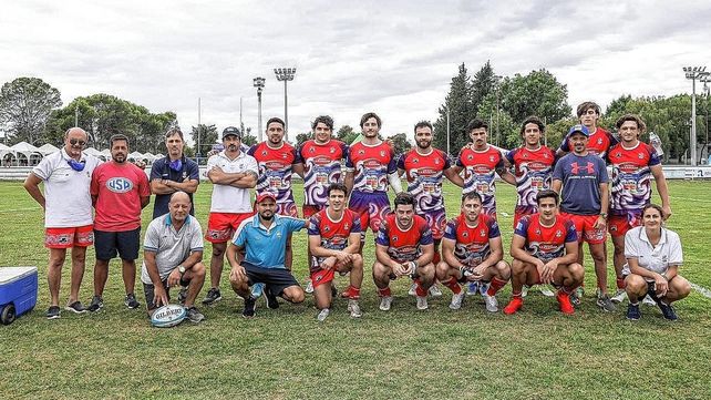 El seleccionado de la Unión Santafesina de Rugby que está compitiendo en el 37º Seven de la República. Foto: gentileza Franco Perego