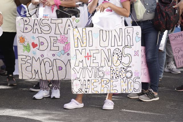 Imagen de una marcha contra la violencia de género.