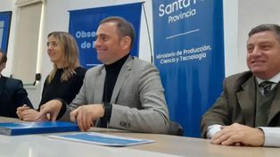 El secretario de Comercio Interior y Servicios de Santa Fe, Juan Marcos Aviano, durante la presentación del Programa Observatorio de Precios.