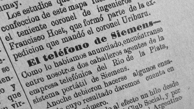 El diario informa que el teléfono ha llegado a Rosario de la mano de representantes de la empresa Siemens.