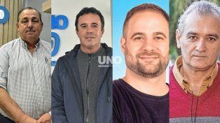 Los cuatro candidatos a quedarse con la intendencia en la ciudad.&nbsp;
