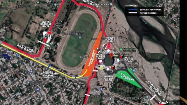 La organización recordó cómo serán los ingresos para hinchas de Colón y River al Madre de Ciudades.