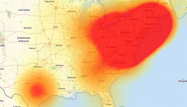 La costa este de los Estados Unidos fue afectada por un amplió apagón de internet.&nbsp;