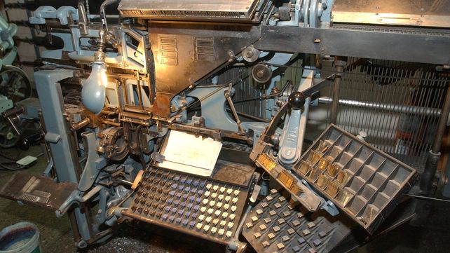 Máquina de linotipos que se encuentra en exhibición en el Museo del Diario La Capital, único en Sudamérica. 
