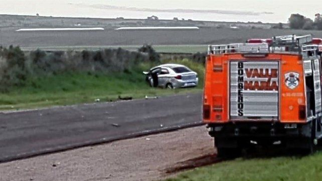 El accidente fue entre dos autos que colisionaron de frente en la zona del Aeropuerto Concordia.