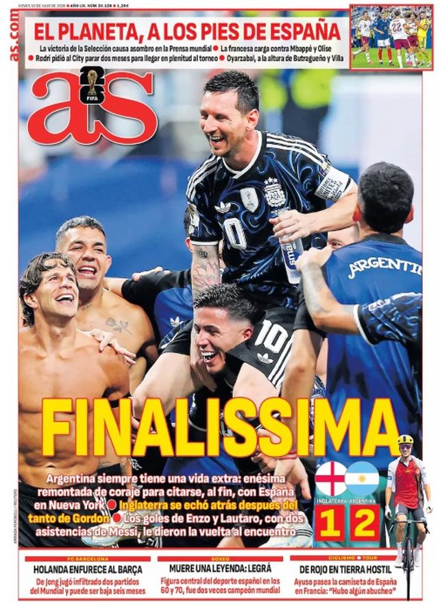 Triunfo de Argentina: las portadas de los principales diarios del mundo