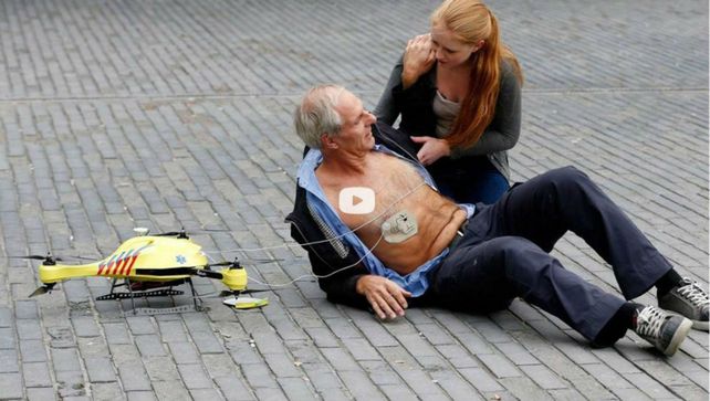 Simulación. Una prueba con drones realizada en Suecia.
