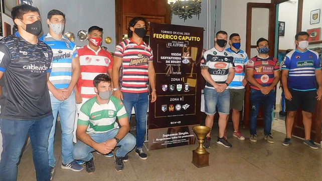  Los capitanes de los clubes santafesinos que participarán del Torneo Oficial Federico Caputto.