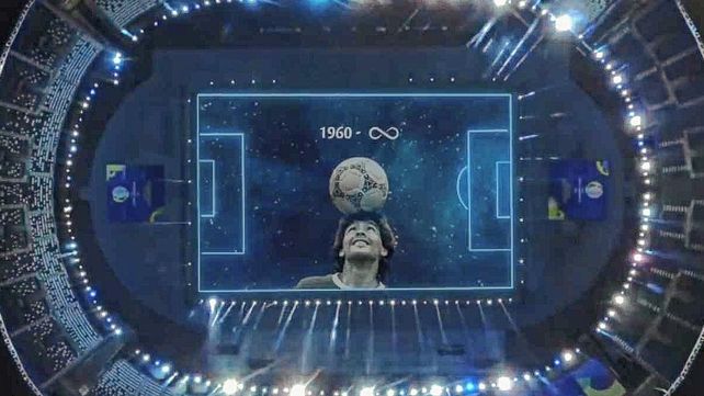 Homenaje a todas luces para Maradona en la Copa América