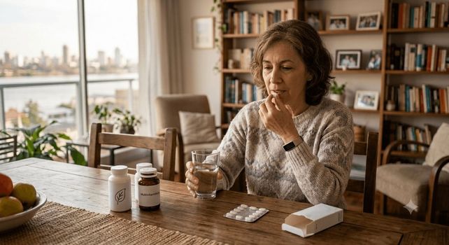 Suplementos dietarios en mujeres mayores de 50: calcio, vitamina D, magnesio y creatina