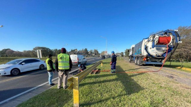 Túnel Subfluvial: se realizó el mantenimiento de los desagües.