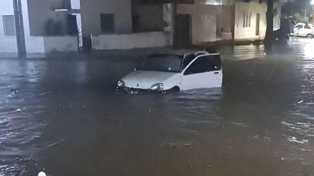 Anegamientos en la ciudad de Villa Minetti