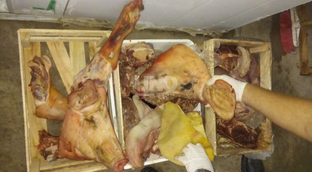 La mercadería decomisada.