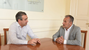 Tras las balaceras contra dos locales gastronómicos, el intendente Pablo Javkin recibió al senador nacional electo Marcelo Lewandowski.&nbsp;