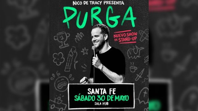 Nico De Tracy regresa a Santa Fe presentando Purga, su nuevo unipersonal de Stand Up