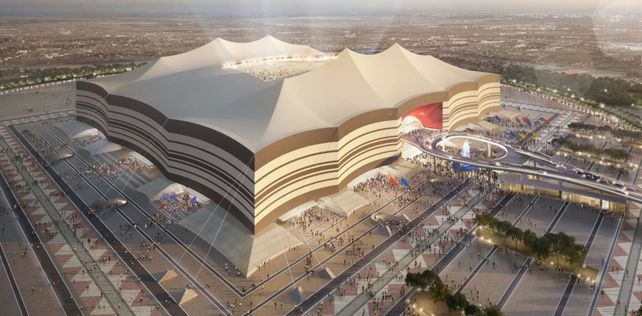 El estadio Al Bayt en el que se jugará el partido inaugural el 21 de noviembre a las 7 de la Argentina.