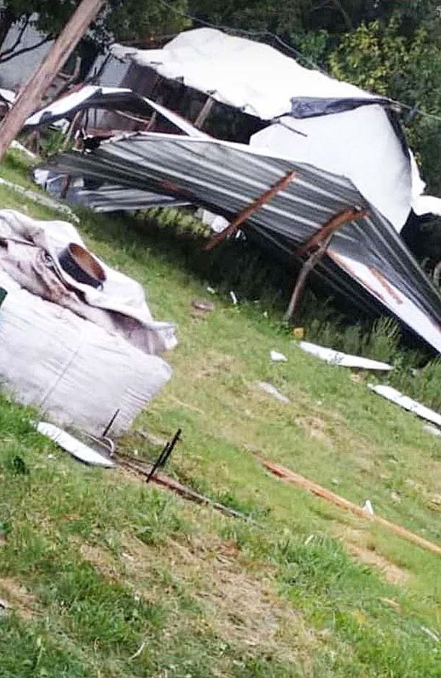Tormenta en Pueblo Brugo dañó viviendasFotos: Marcos Rivero y otros vecinos&nbsp;